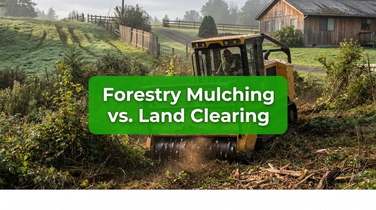 Forestry Mulching vs. Land Clearing on Hilly Acres image